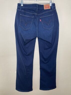 LEVI’S Blue Jeans 529 CURVY Bootcut Mid Rise Basic Dark Wash 5 Pocket Style 10